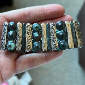 Turquoise and silver bracelet